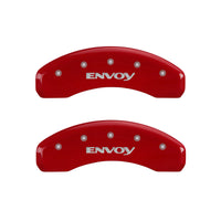 MGP 4 Caliper Covers Engraved Front & Rear Envoy Red finish silver ch - 34004SEVYRD