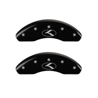 MGP 4 Caliper Covers Engraved Front & Rear Circle K/Kia Black finish silver ch - 21185SCRKBK