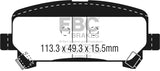 EBC 15+ Chevrolet Colorado 2.5 Yellowstuff Rear Brake Pads - DP43045R