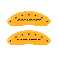 MGP 4 Caliper Covers Engraved Front & Rear Explorer Yellow Finish Black Char 2006 Ford Explorer - 10041SXPLYL