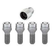McGard Wheel Lock Bolt Set - 4pk. (Cone Seat) M14X1.5 / 17mm Hex / 27.5mm Shank Length - Chrome - 27222