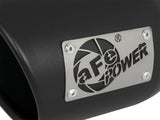 aFe MACH Force-Xp 409 SS Exhaust Tip Black (Left Side) 3in In x 4-1/2in Out x 9in L Clamp-On - 49T30452-B09