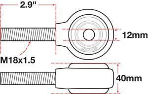 SPC Performance XAXIS Rod End Ball Joint - 15755