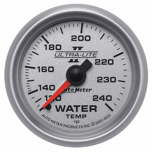 Autometer Ultra-Lite II 52mm 120-240 Deg F Mechanical Water Temp Gauge - 4932