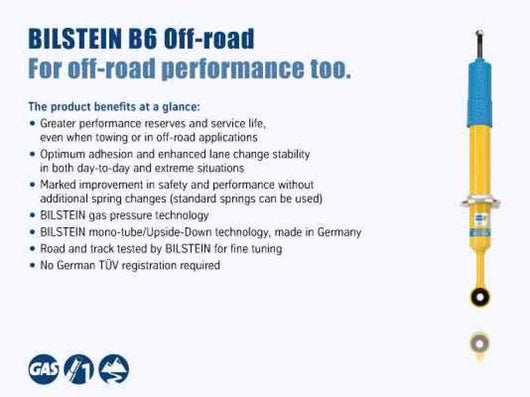 Bilstein B6 4600 Series 15-16 Ford F-150 Rear 46mm Monotube Shock Absorber - 33-253183