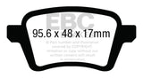 EBC 13+ Fiat 500L 1.4 Turbo Greenstuff Rear Brake Pads - DP23027