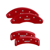 MGP 4 Caliper Covers Engraved Front & Rear MGP Red finish silver ch - 15218SMGPRD