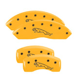 MGP 4 Caliper Covers Engraved Front & Rear MGP Yellow finish black ch - 39019SMGPYL