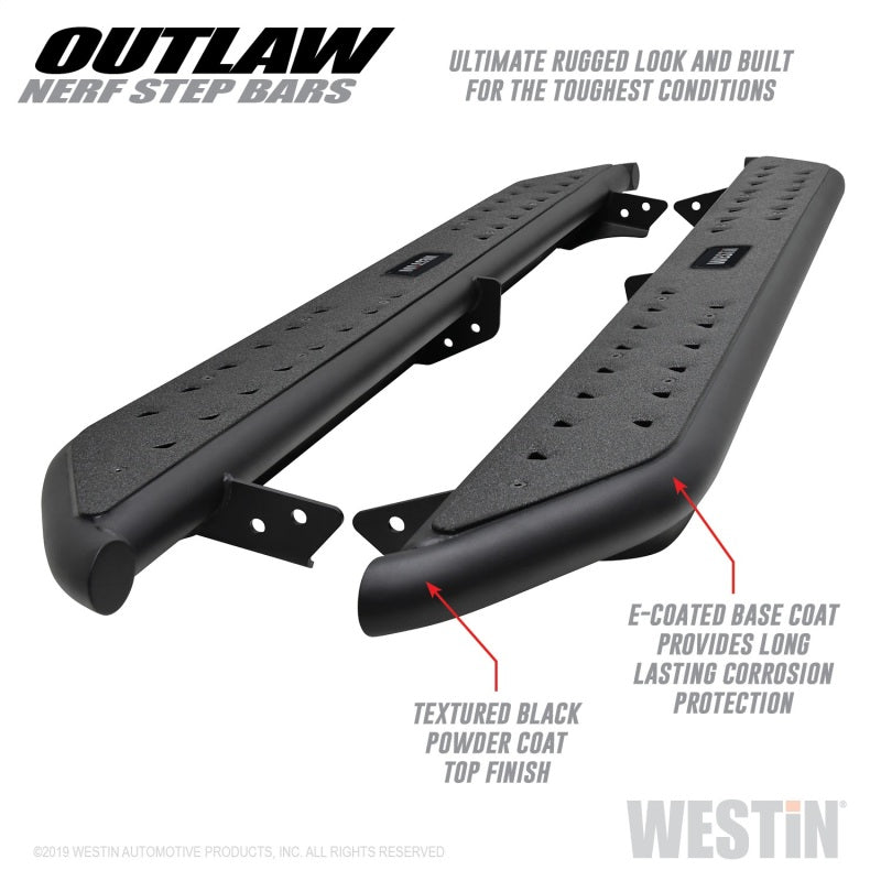 Westin 05-19 Toyota Tacoma Double Cab Outlaw Nerf Step Bars - 58-52775