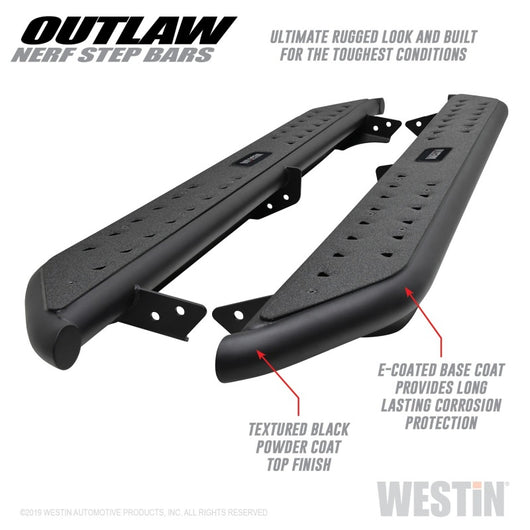Westin 05-19 Toyota Tacoma Double Cab Outlaw Nerf Step Bars - 58-52775