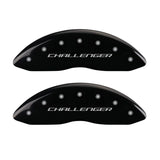 MGP 4 Caliper Covers Engraved Front Block/Challenger Engraved Rear Vintage Style/RT Blk fnsh slvr ch - 12088SCBRBK