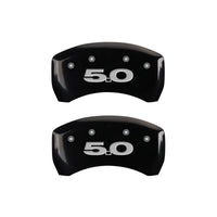MGP Rear set 2 Caliper Covers Engraved Rear 50 Black finish silver ch - 10010RM50BK