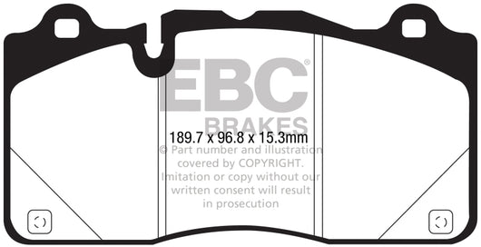 EBC 2016+ Cadillac CTS-V 6.2L Supercharged Yellowstuff Front Brake Pads - DP43050R