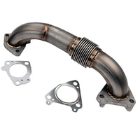 Wehrli 01-16 Chevrolet 6.6L Duramax 2in Stainless Passenger Side Up Pipe w/Gaskets (Twin Turbo) - WCF100648