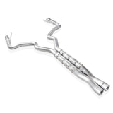 Stainless Works 2015-16 Mustang GT 3in Catback X-Pipe Retro Chambered Mufflers 3in Cores - M15CB3X-LMF