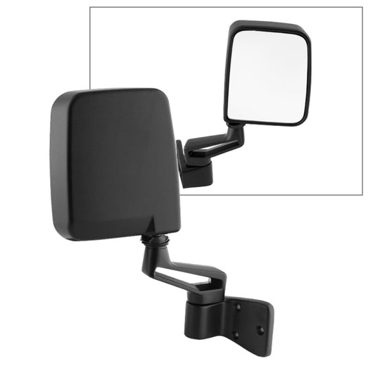 Xtune Jeep Wrangler 87-02 OE Mirror Black Manual Right MIR-25001-221-M-R - 9935053