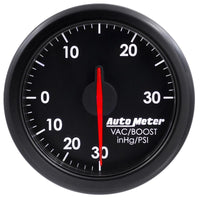 Autometer Airdrive 2-1/6in Boost/Vac Gauge 30in HG/30 PSI - Black - 9159-T