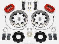 Wilwood Forged Dynalite Front Hat Kit 12.19in Drilled Red 2016-Up Mazda MX5 Miata w/ Lines - 140-14233-DR