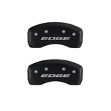 MGP 4 Caliper Covers Engraved Front & Rear EDGE/2015 Red finish silver ch - 10242SEDERD