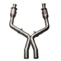 Kooks 05-10 Ford Mustang GT 2 1/2in x 2 1/2in OEM Exhaust GREEN Cat X Pipe - 11313300