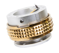 NRG Quick Release Kit - Pyramid Edition - Silver Body / Chrome Gold Pyramid Ring - SRK-210SL/CG