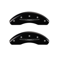 MGP 4 Caliper Covers Engraved Front & Rear Style 2/Chrysler Wing Black finish silver ch - 32023SCW2BK
