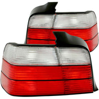 ANZO 1992-1998 BMW 3 Series E36 Taillights Red/Clear - 221216