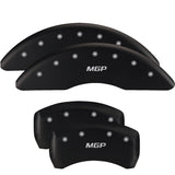 MGP 4 Caliper Covers Engraved Front & Rear MGP Black finish silver ch - 10202SMGPBK