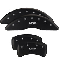 MGP 4 Caliper Covers Engraved Front & Rear MGP Black finish silver ch - 10202SMGPBK