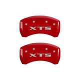 MGP 4 Caliper Covers Engraved Front Cadillac Engraved Rear XTS Red finish silver ch - 35008SXTSRD