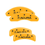 MGP 4 Caliper Covers Engraved Front & Rear MGP Yellow finish black ch - 37028SMGPYL