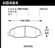 Hawk 05-10 Ford Mustang GT & V6 / 07-08 Shelby GT HP+ Street Front Brake Pads - HB484N.670