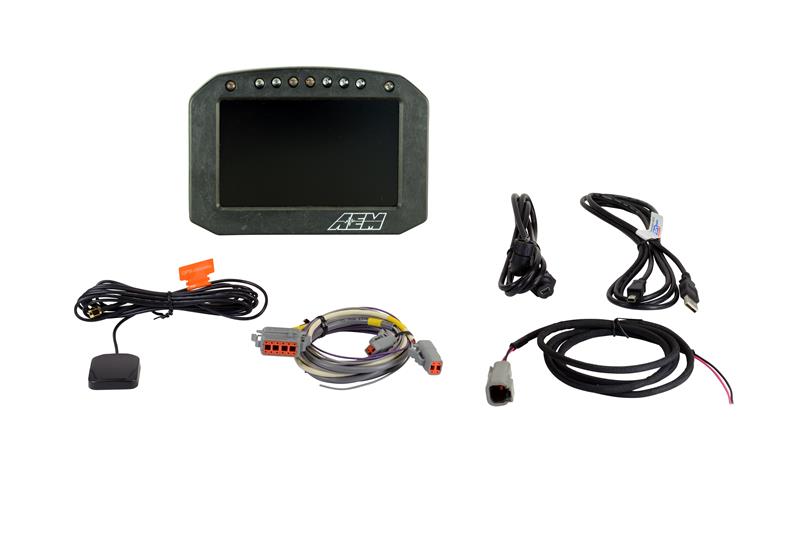 AEM CD-5LG Carbon Logging Flush Digital Dash Display w/ Internal 20Hz GPS & Antenna - 30-5603F