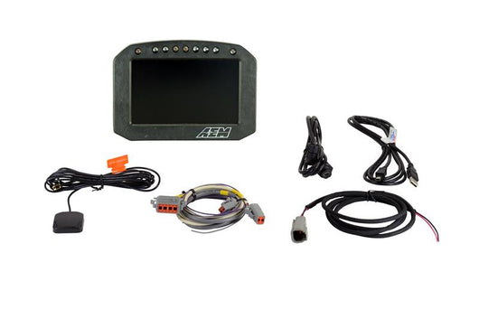 AEM CD-5LG Carbon Logging Flush Digital Dash Display w/ Internal 20Hz GPS & Antenna - 30-5603F