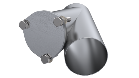 QTP 4in Weld-On QTEC Exhaust Cutout Y-Pipe - 10400