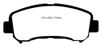 EBC 08-09 Nissan Rogue 2.5 Greenstuff Front Brake Pads - DP61954