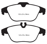 EBC 13-16 Mercedes-Benz GLK250 2.1 Twin TD Redstuff Rear Brake Pads - DP32012C