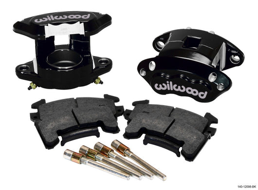 Wilwood D154 Front Caliper Kit - Black 2.50in Piston 0.81in Rotor - 140-12098-BK