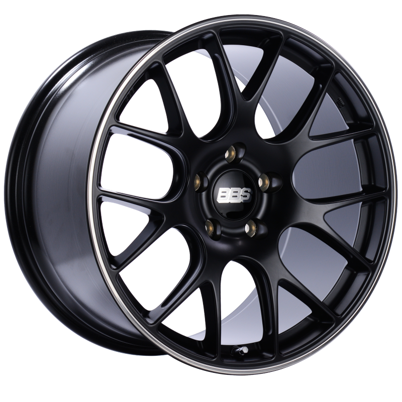 BBS CH-R 20x11.5 5x130 ET65 CB71.6 Satin Black Polished Rim Protector Wheel - CH137BPO