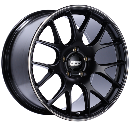 BBS CH-R 20x11.5 5x130 ET65 CB71.6 Satin Black Polished Rim Protector Wheel - CH137BPO