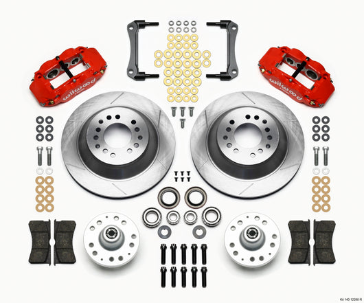 Wilwood Narrow Superlite 6R Front Hub & 1PC Rtr Kit 12.88in-Red 79-81 Camaro - 140-12280-R