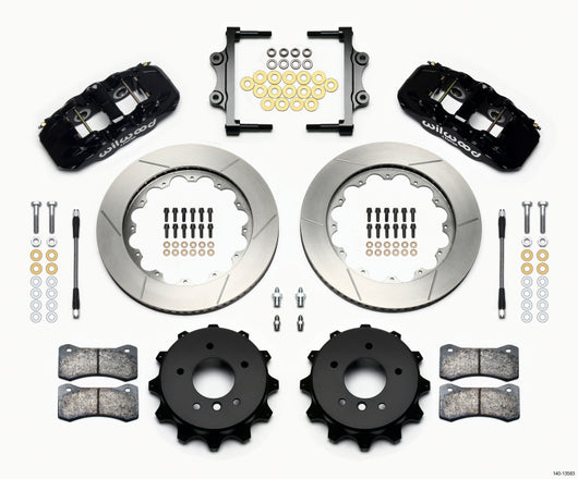Wilwood AERO4 Rear Kit 14.00 2007-2011 BMW E90 Series w/Lines - 140-13583