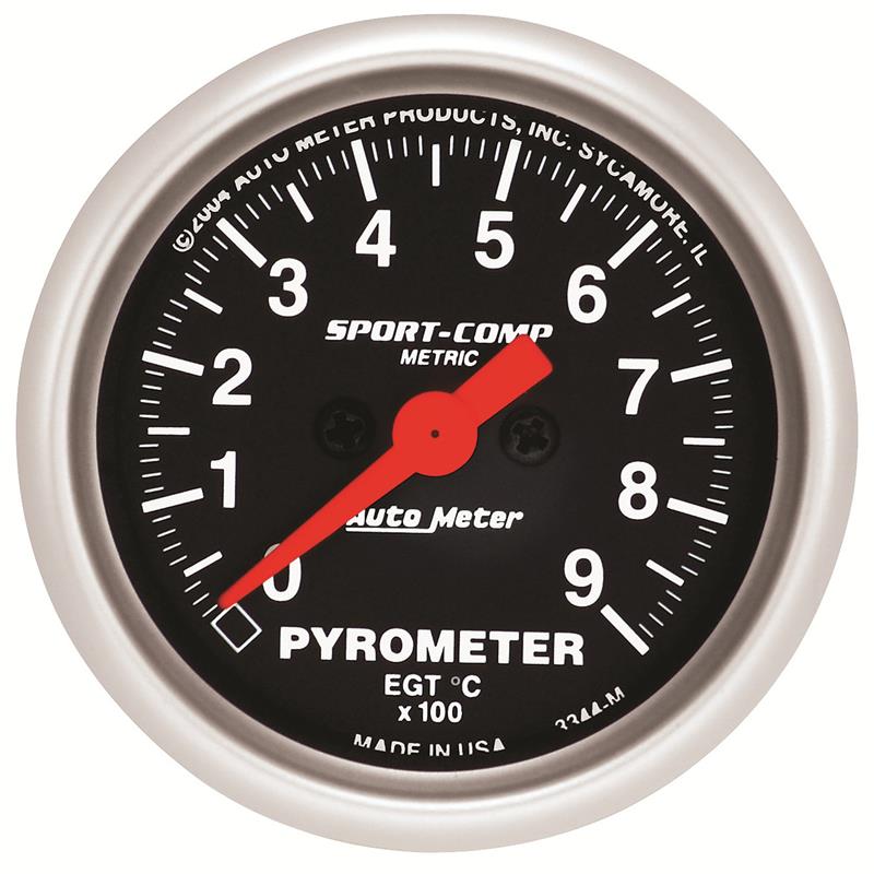 Autometer Sport-Comp 52.4mm 0-900 Deg C Electronic Pyrometer Gauge - 3344-M
