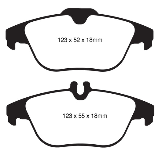 EBC 12-14 Mercedes-Benz C250 (W204) 1.8 Turbo Greenstuff Rear Brake Pads - DP21990