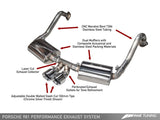 AWE Tuning Porsche 981 Performance Exhaust System - w/Chrome Silver Tips - 3010-32020