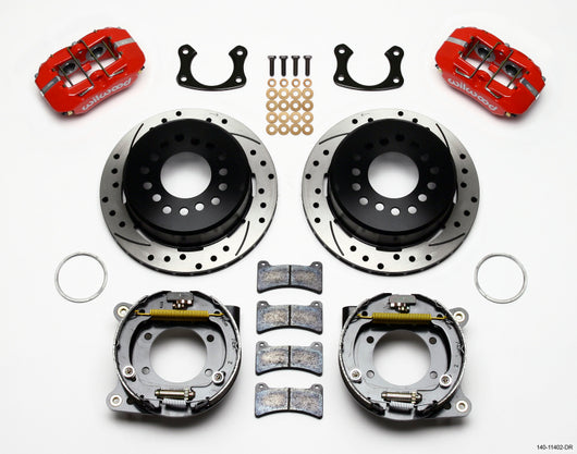Wilwood Dynapro Low-Profile 11.00in P-Brake Kit Drill-Red New Big Ford 2.36in Offset - 140-11402-DR