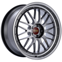 BBS LM 20x9.5 5x114.3 ET40 CB66 Diamond Black Center Diamond Cut Lip Wheel - LM238DBPK