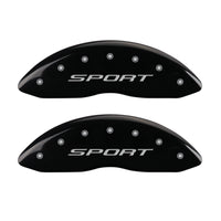 MGP 4 Caliper Covers Engraved Front & Rear 2015/Sport Black Finish Silver Char 2017 Ford Fusion - 10244SSPTBK