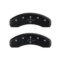 MGP 4 Caliper Covers Engraved Front 2015/Mustang Engraved Rear 2015/Bar & Pony Red finish silver ch - 10202SMB2RD