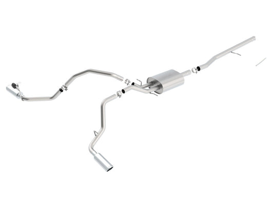 Borla 14 Silv/Sierra C/B Exh S-Type 1500 5.3L V8 AT/MT 2&4WD Ext Cab Split Side Exit - 140545